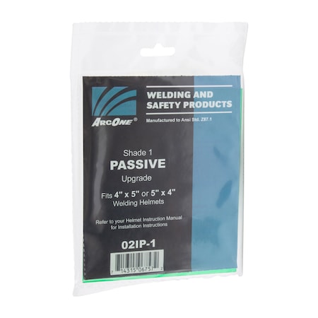 Walter Surface Technologies 4x5 welding cover plate - passive shade 1 02IP-1